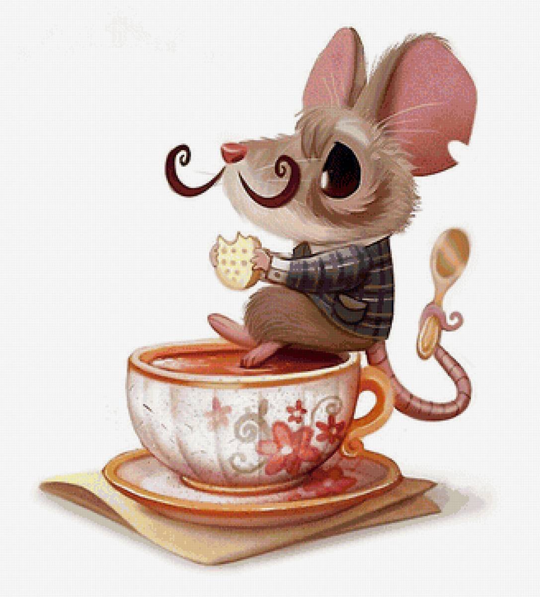 Мышка в чашке