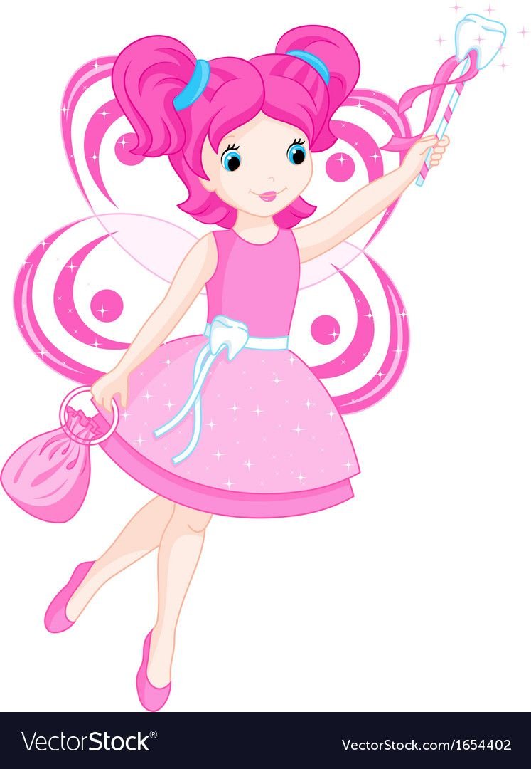 Мультяшная Фея с розовыми волосами