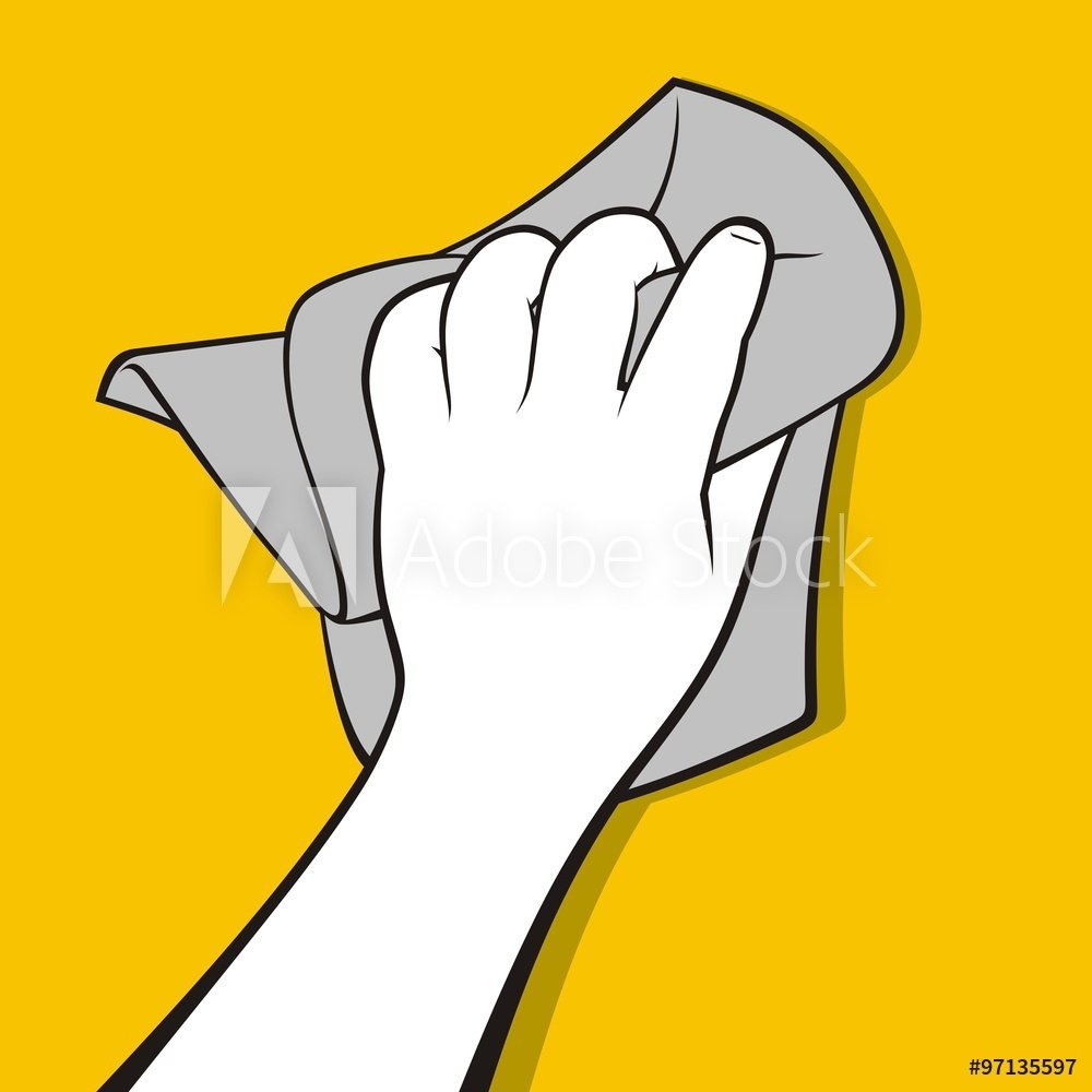 Рука с тряпкой вектор