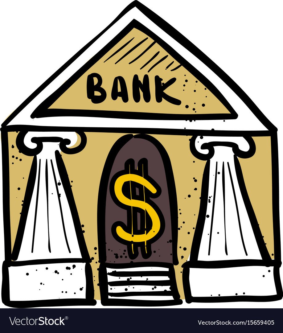 Банк здание мультяшное