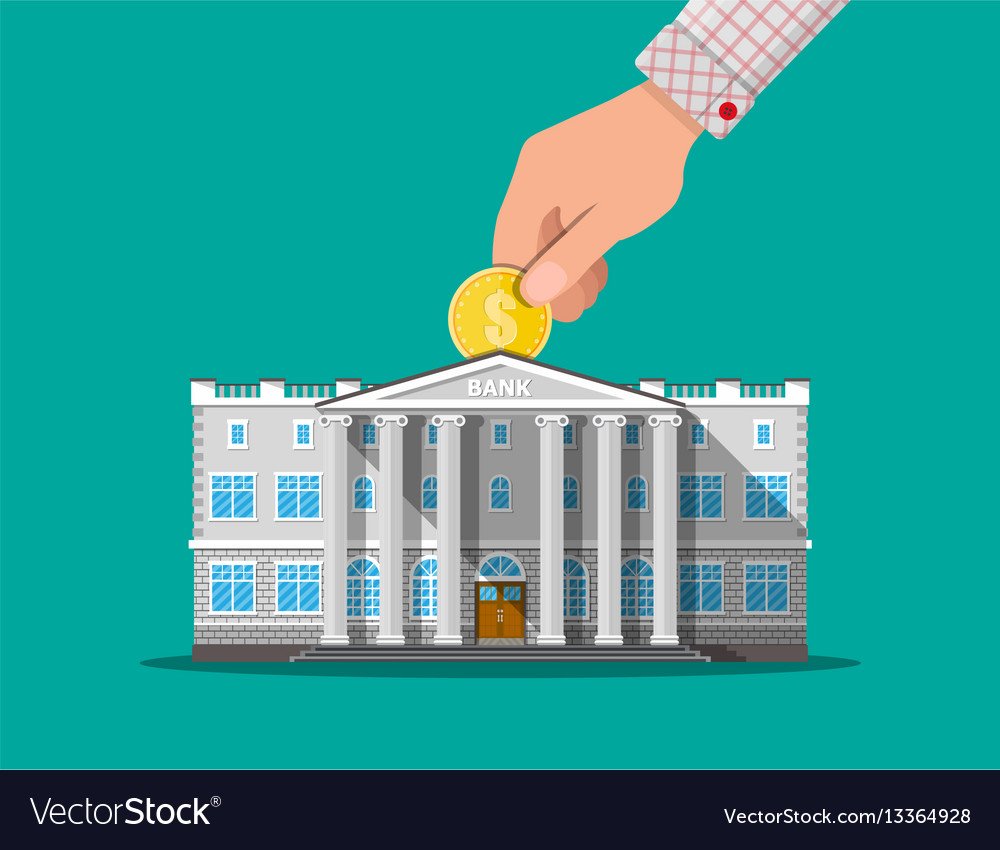 Банк здание вектор