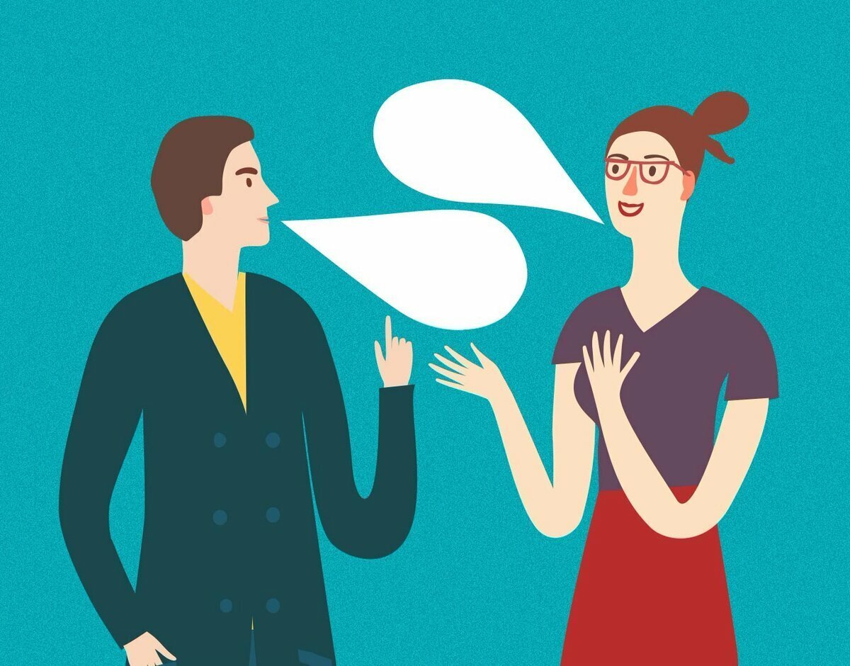 Два человека разговаривают