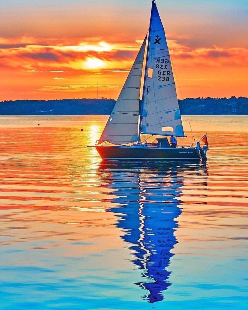 Акварель Барминова яхта