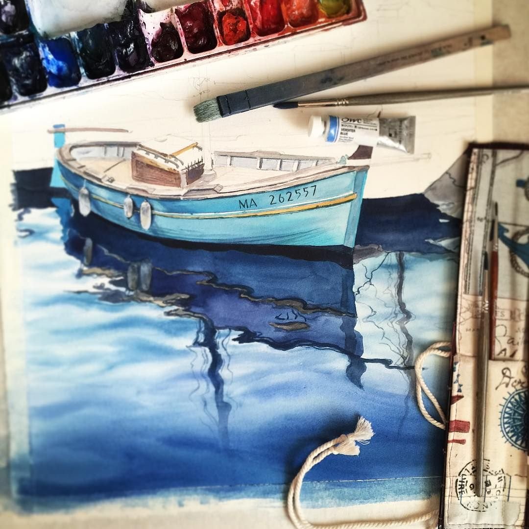 Векторный плакат с кораблем