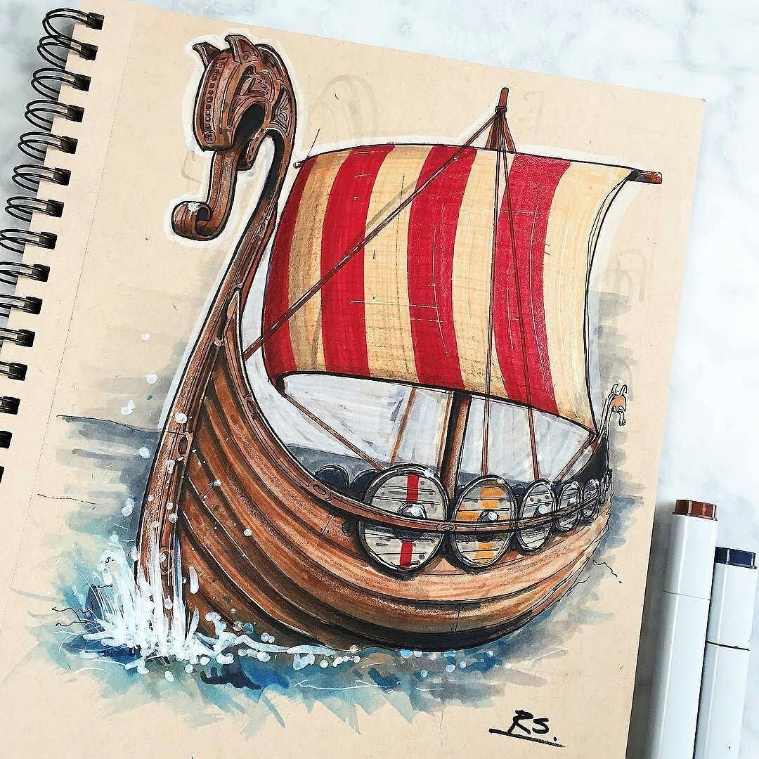 Яхта эскиз Графика