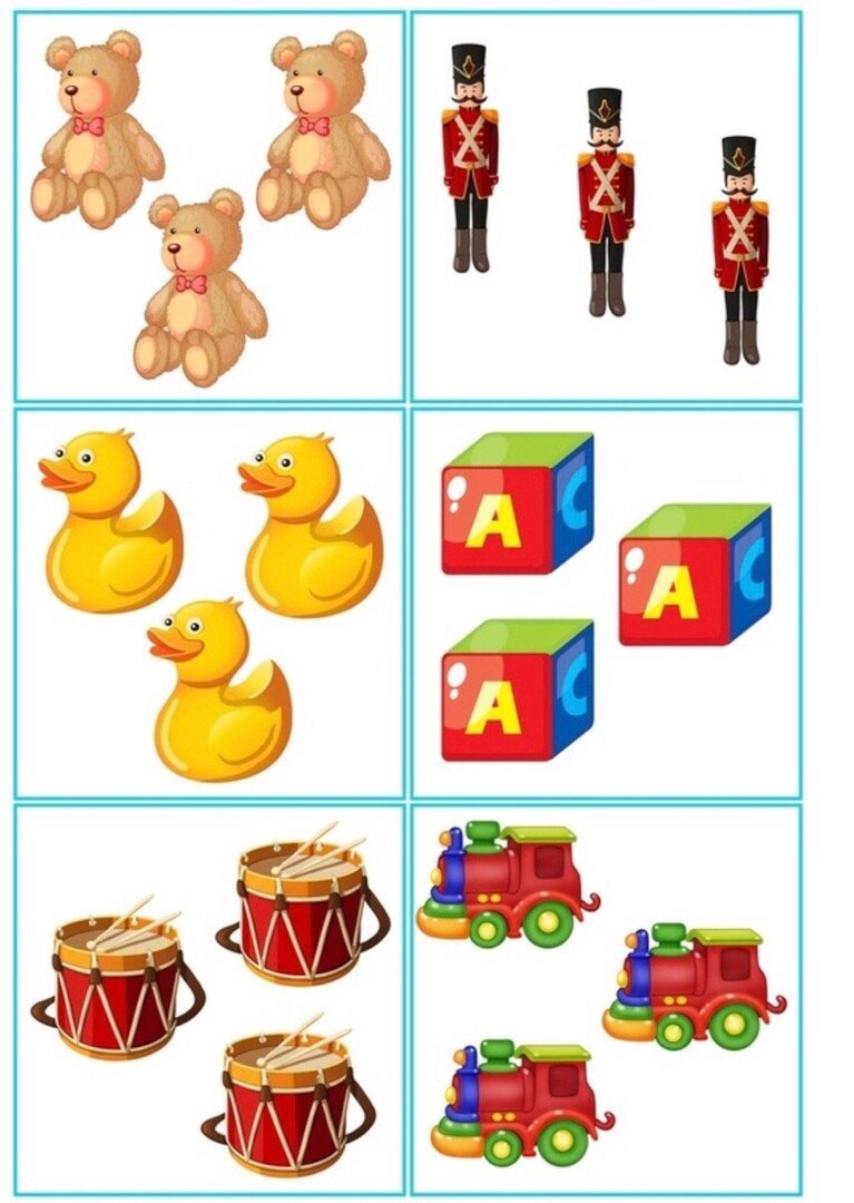 Игрушки карточки для детей