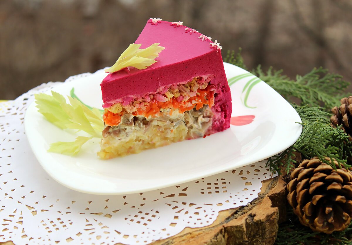 Послойно селедка под шубой салат