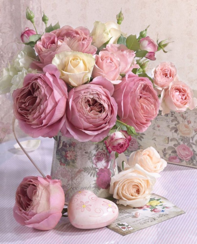 Винтажный букет цветов