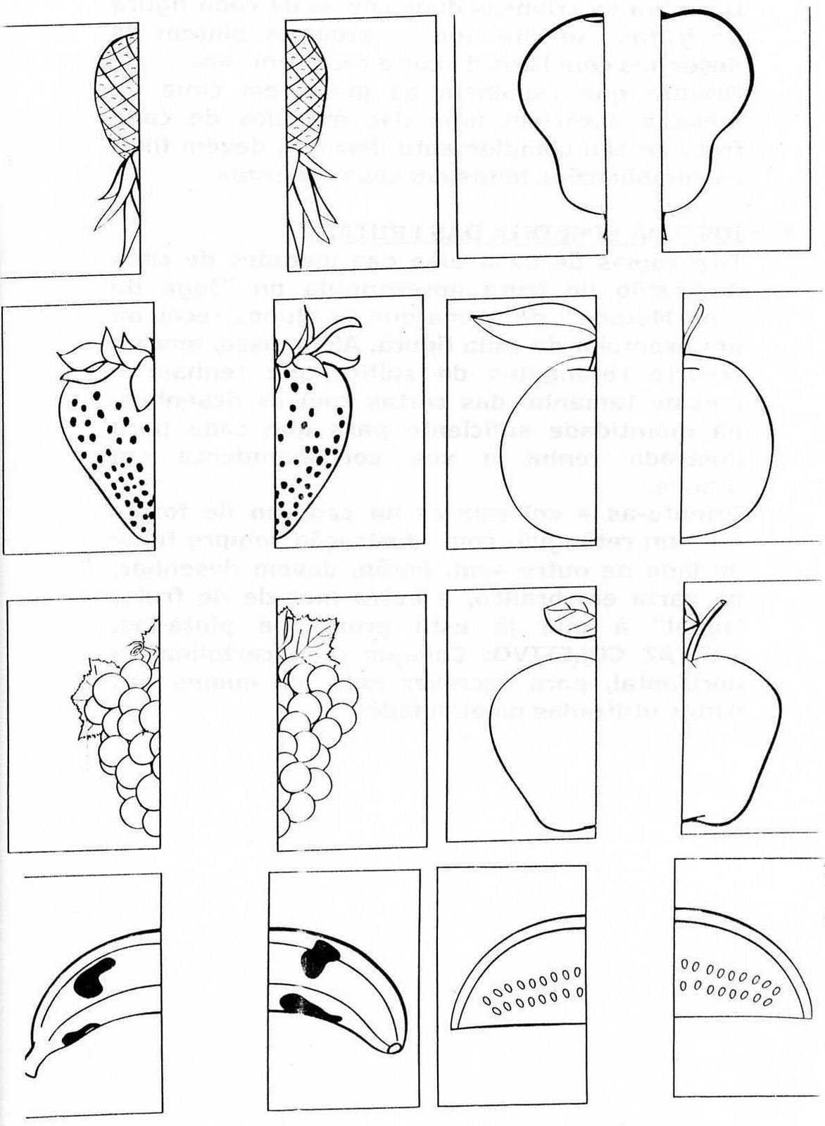 Дорисовать овощи и фрукты