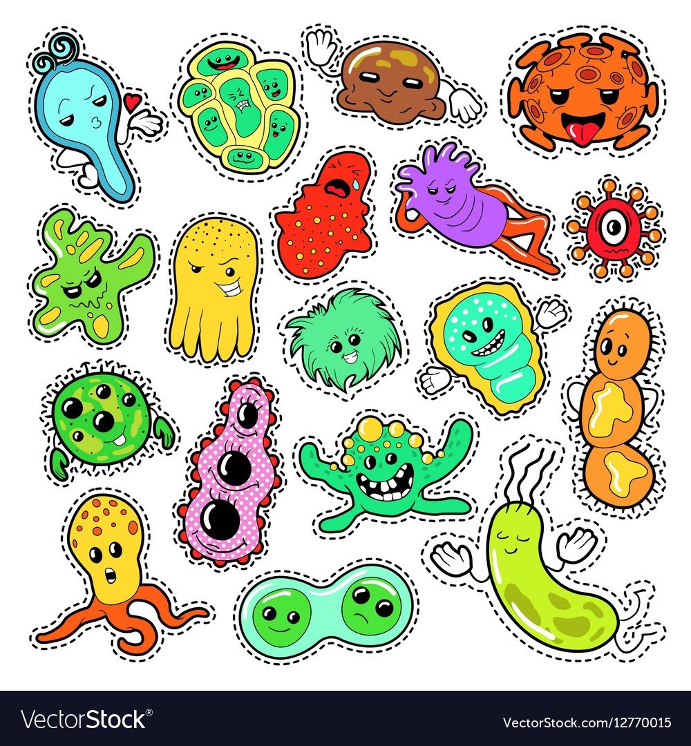 Микробы рисунки для детей