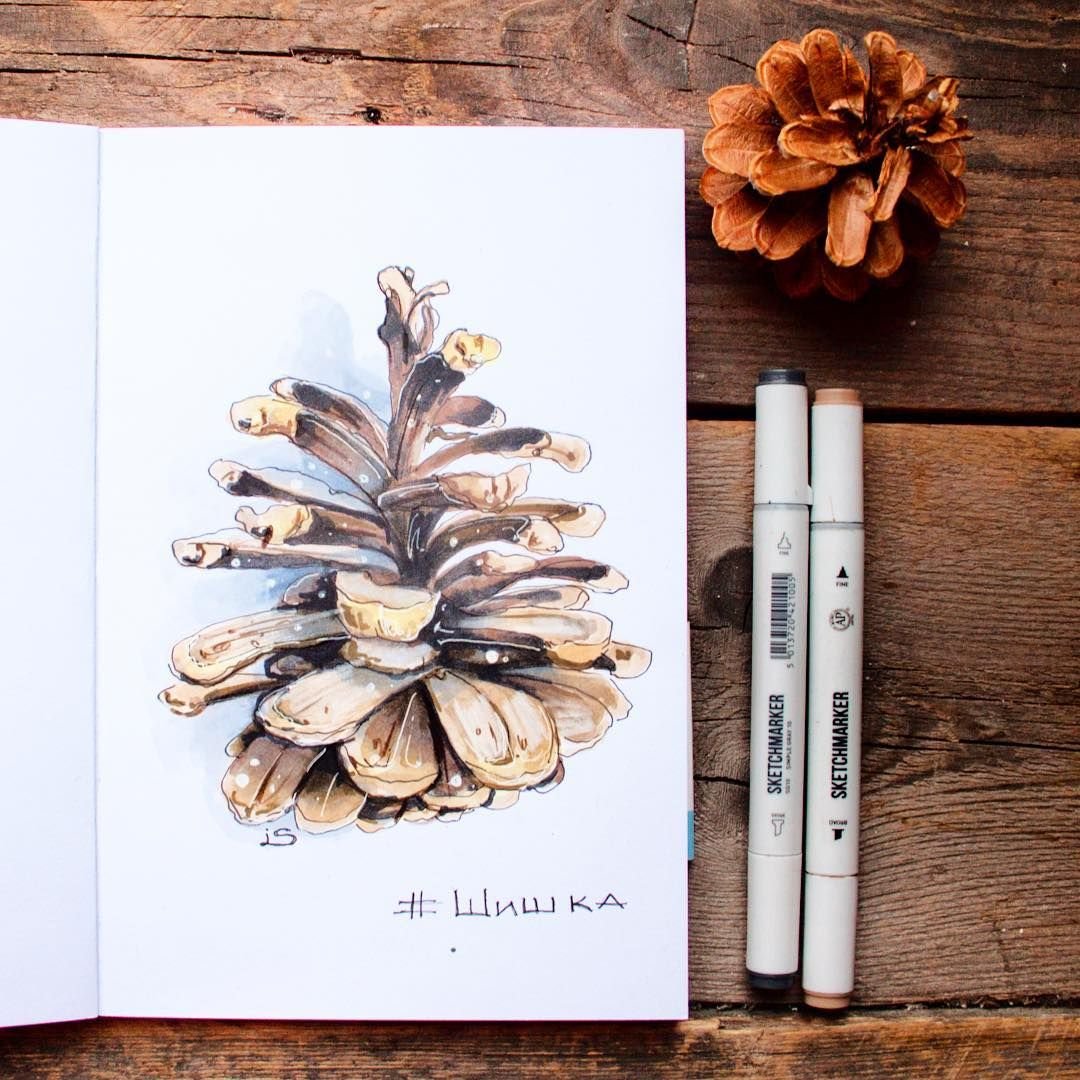 Шишки маркерами