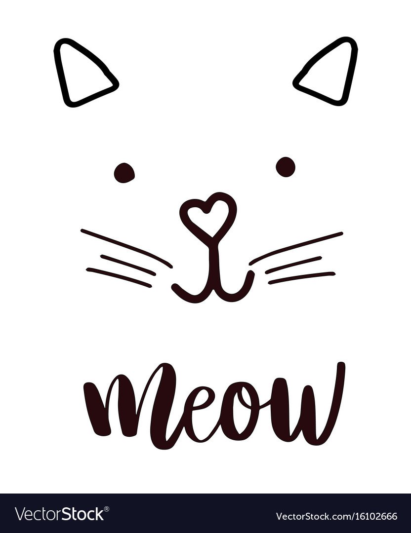 Надпись мяу