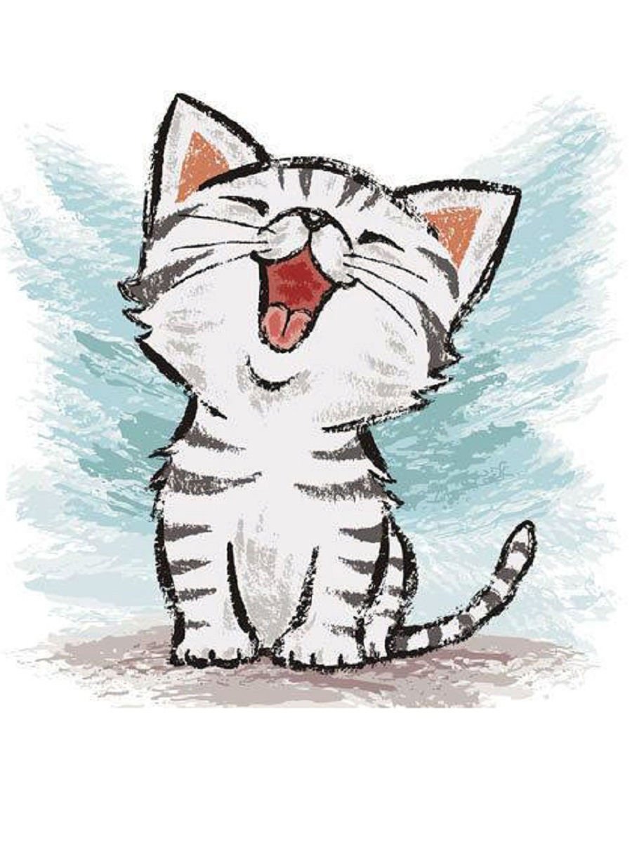 Мультяшный полосатый кот