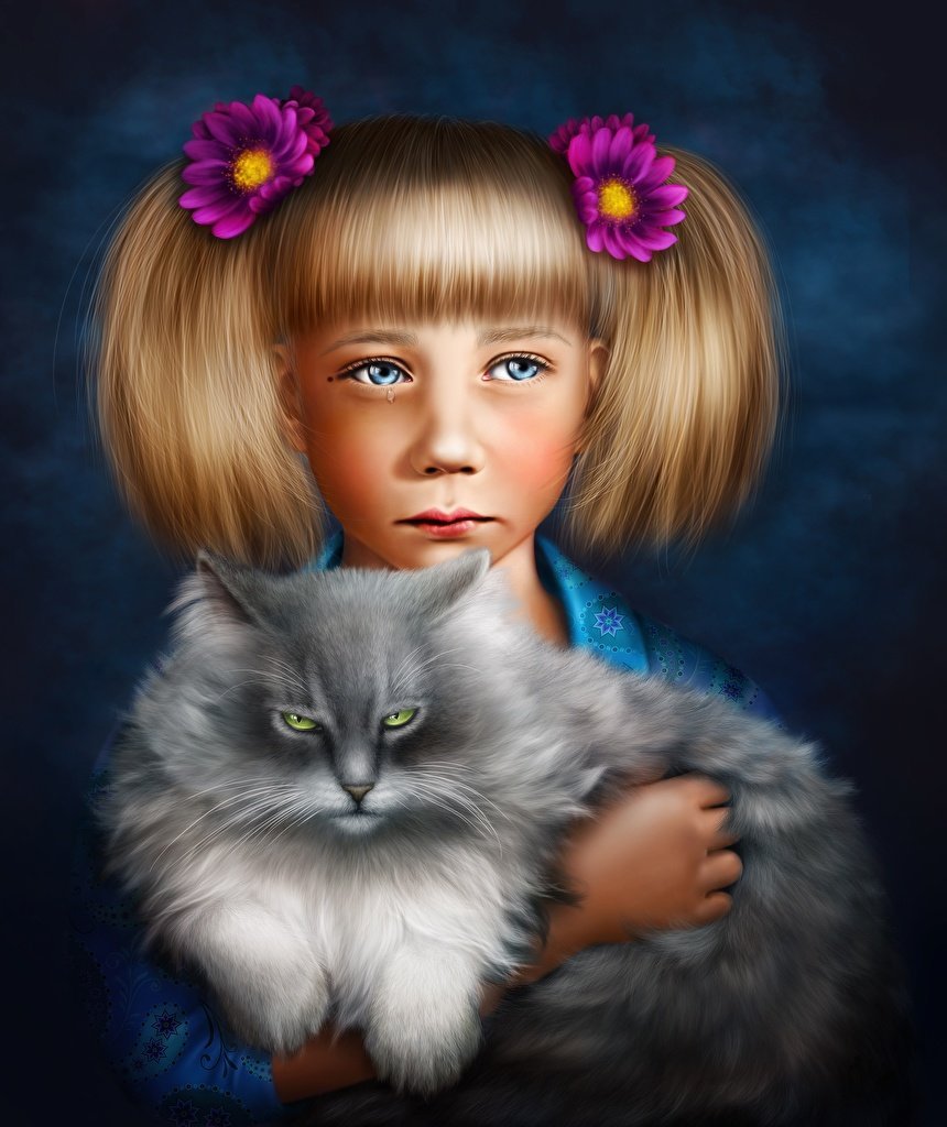 Кошка девочка