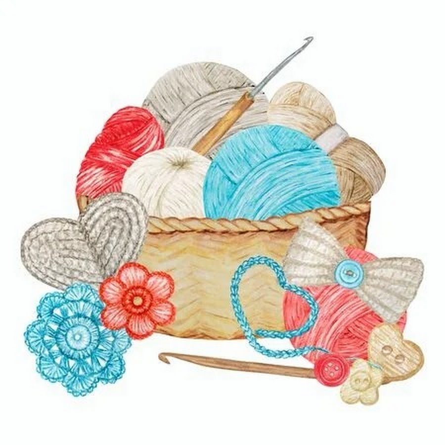 Корзина с клубками вектор