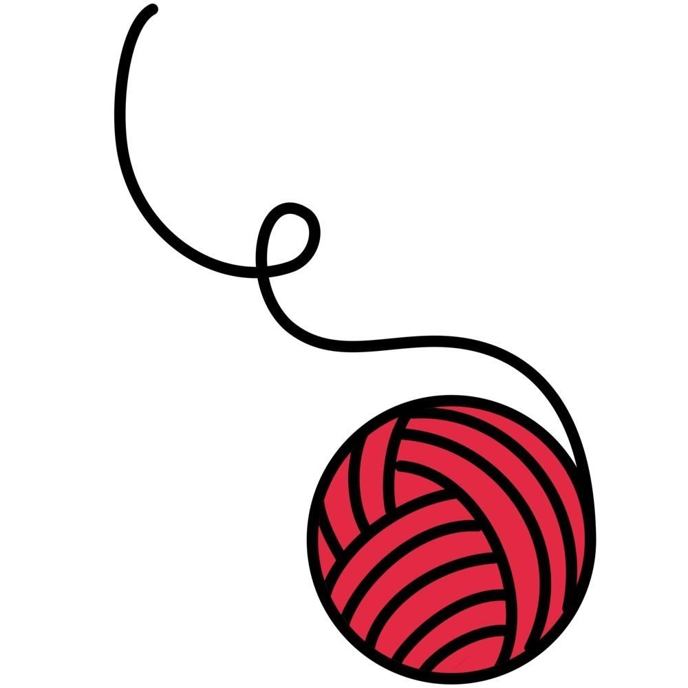 Клубок ниток с крючком