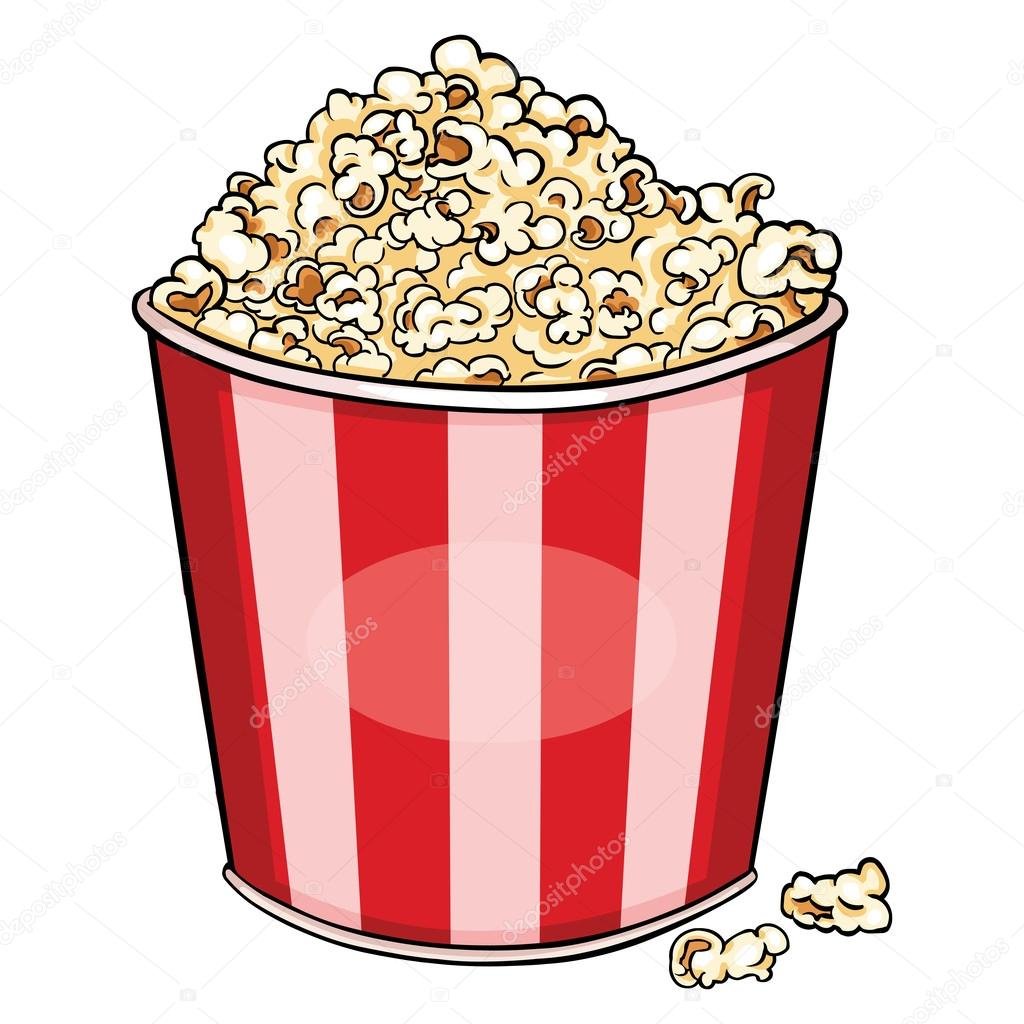Мультяшное ведро с попкорном