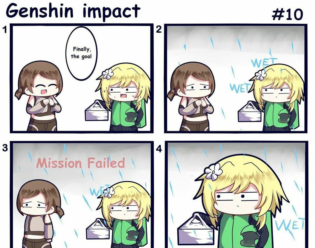 Геншин приколы комиксы
