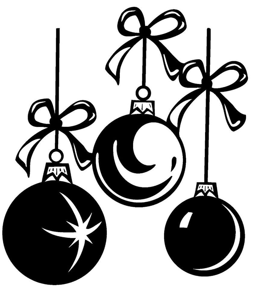 Черно-белые елочные шары