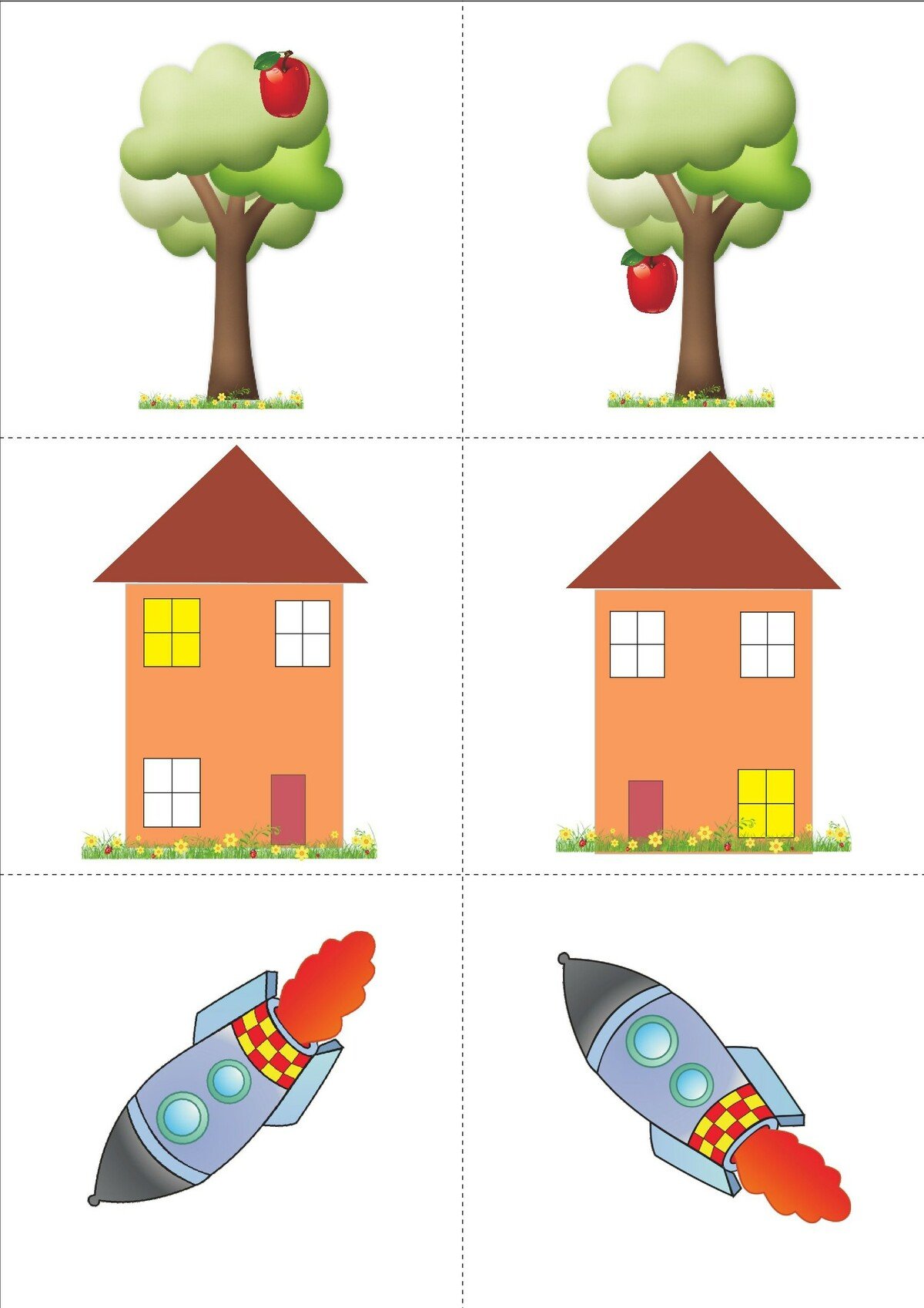 Карточки ориентация в пространстве