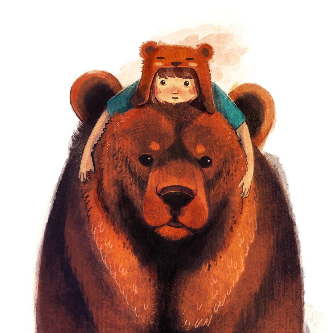 Добрый медведь арт