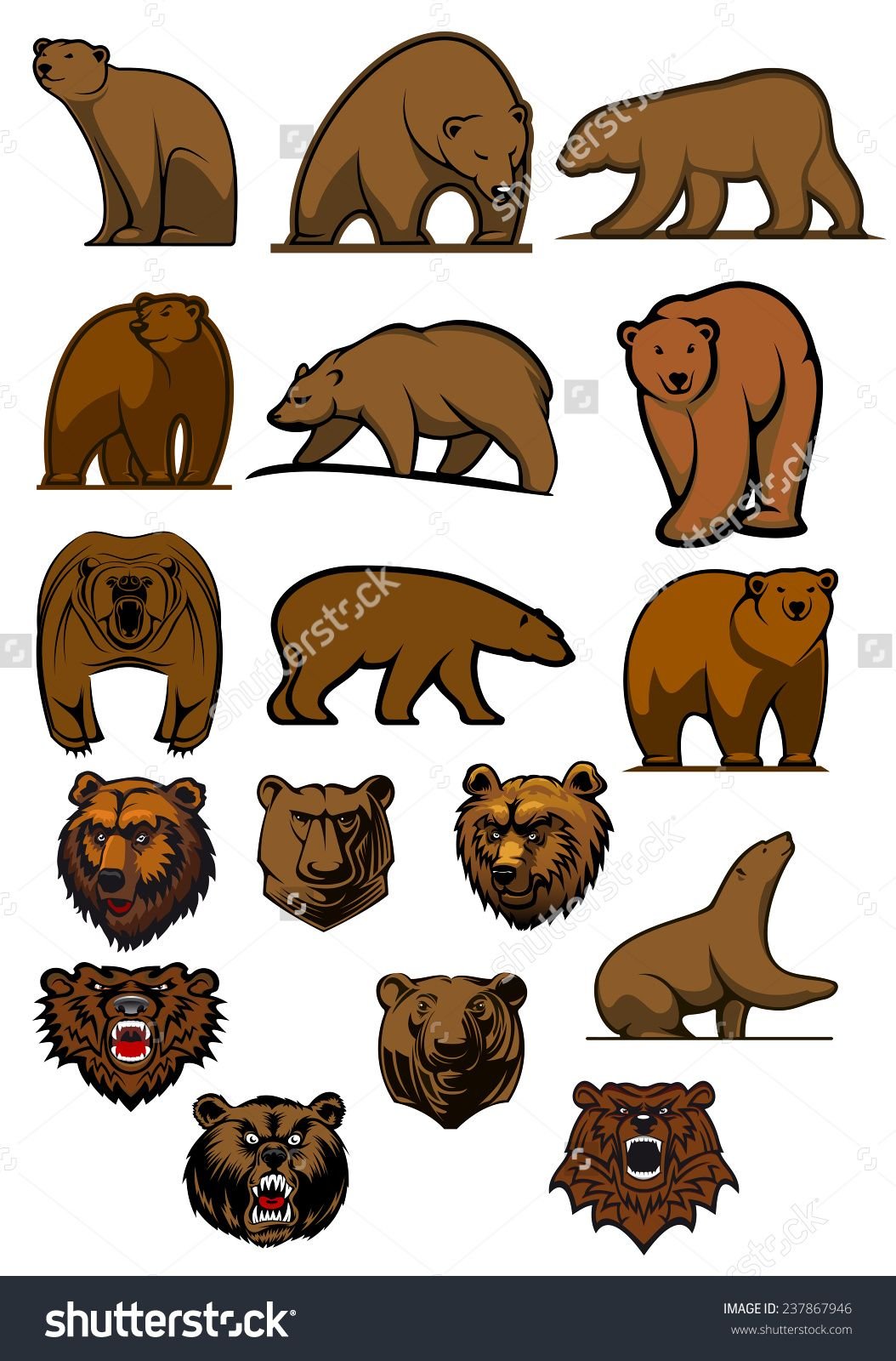 Стилизованные медведи