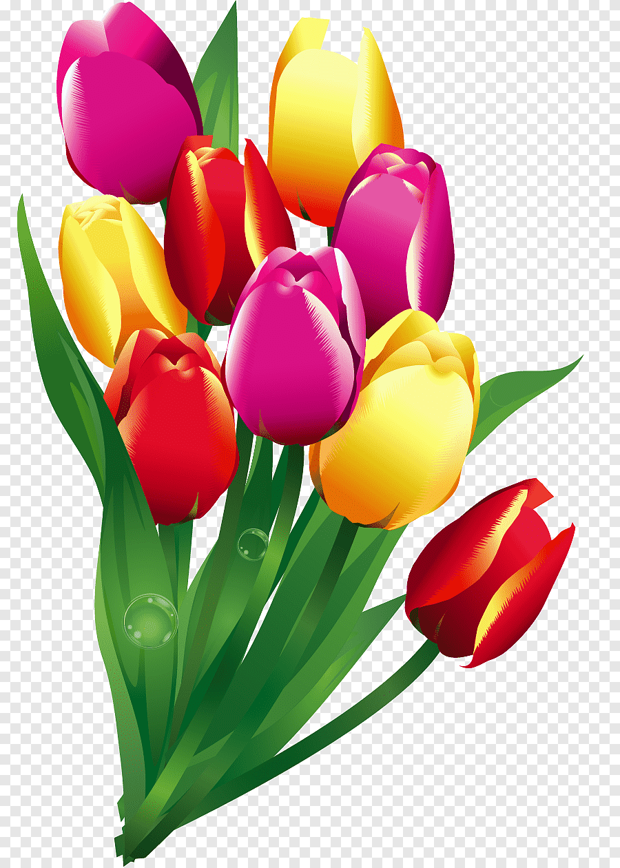 Ваза с тюльпанами для детей