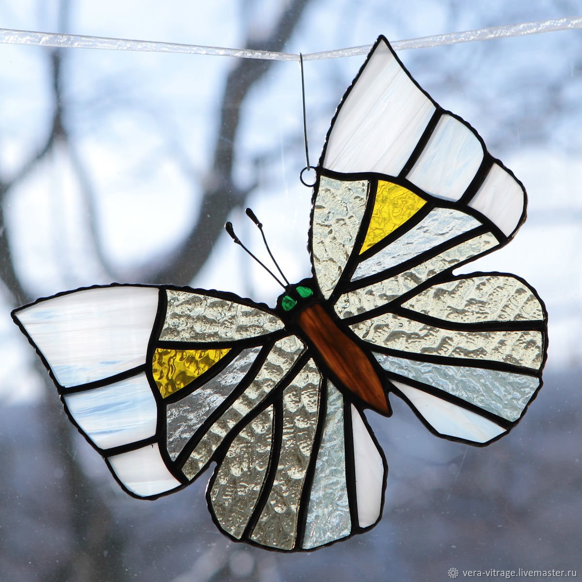 Витраж Тиффани мотылек