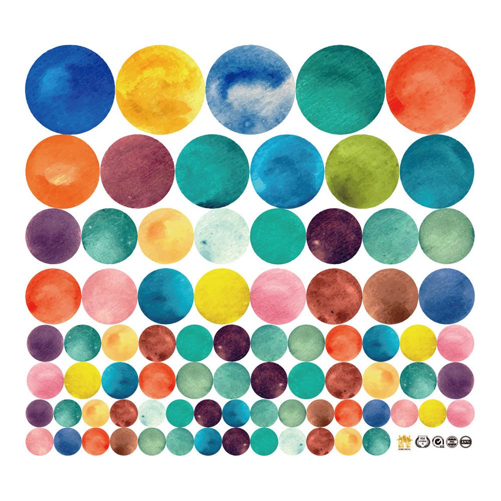 Разноцветные кружечки