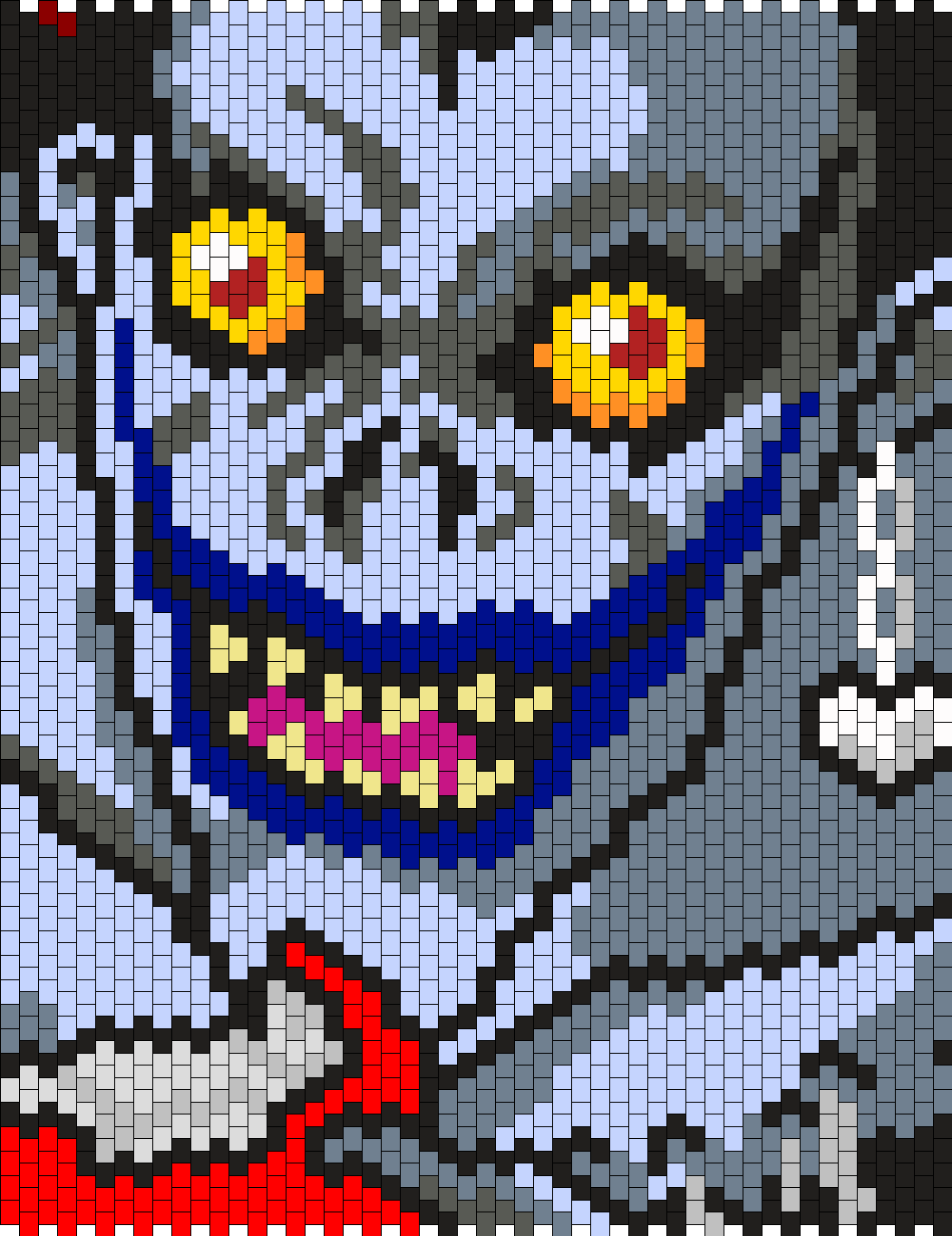 Рюк тетрадь смерти Pixel Art