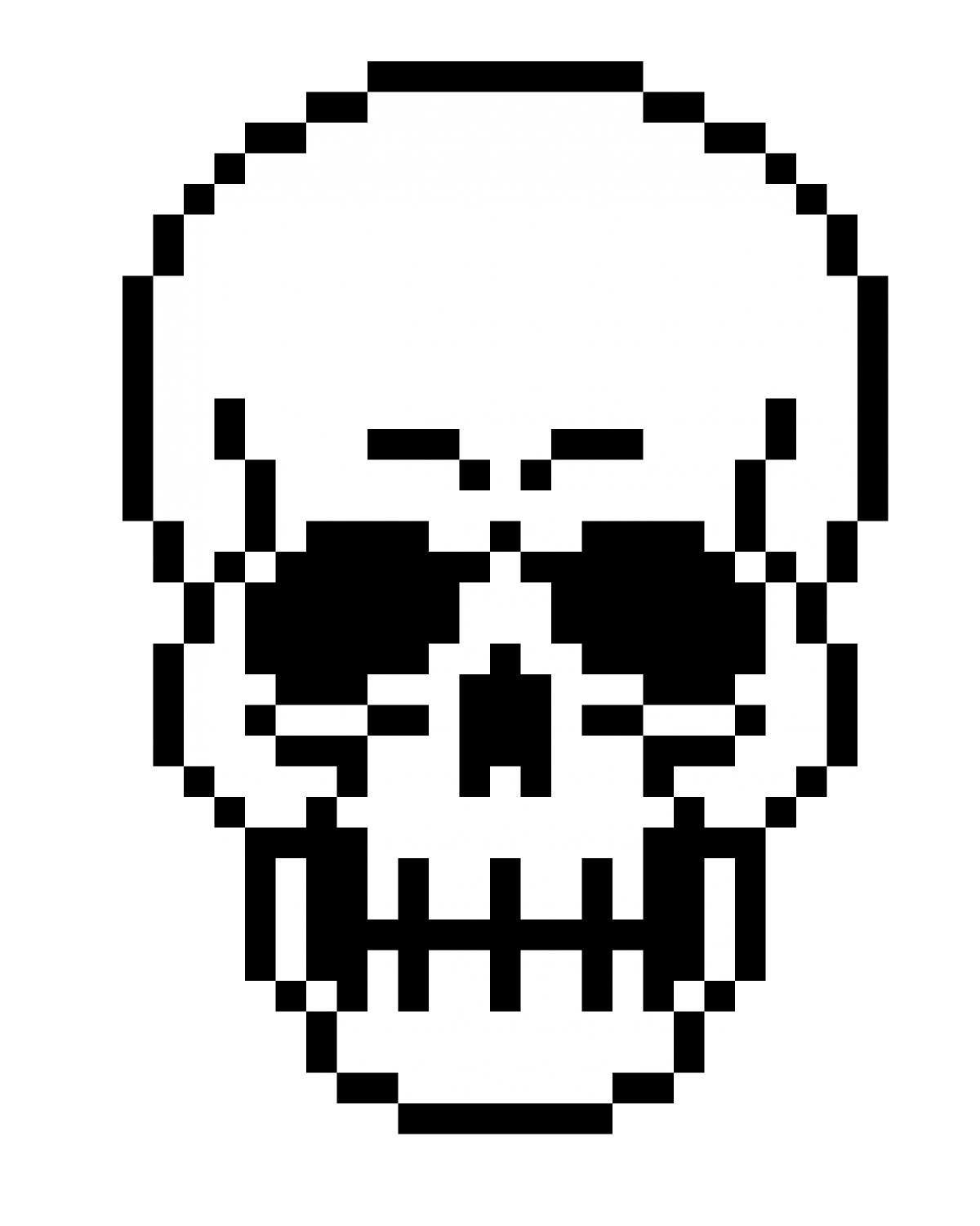 Череп по клеточкам