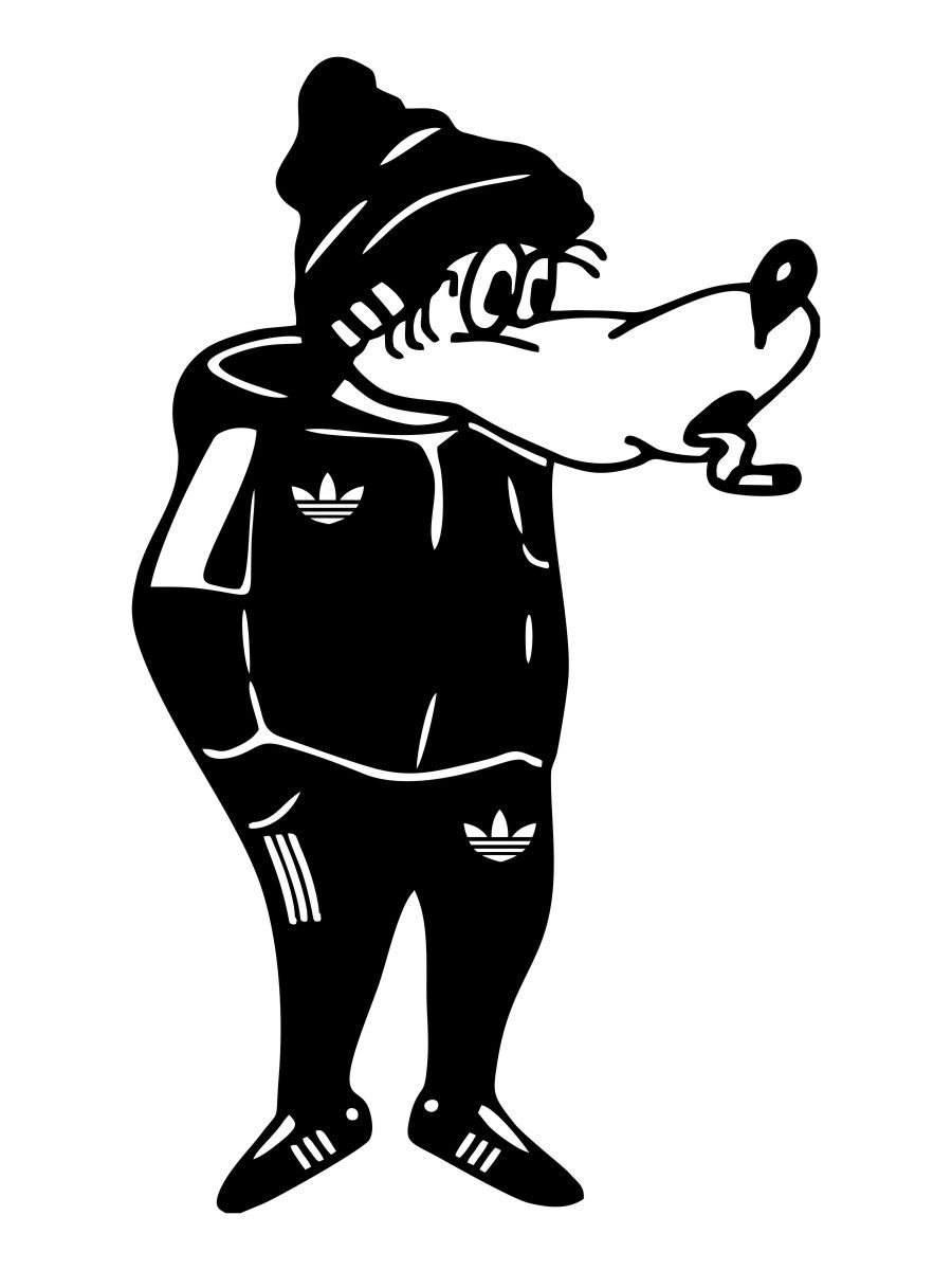 Наклейка кот Саймона с миской