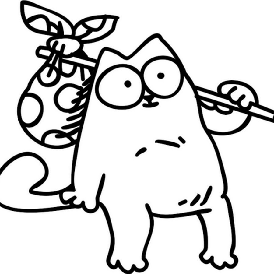 Наклейка кот Саймона