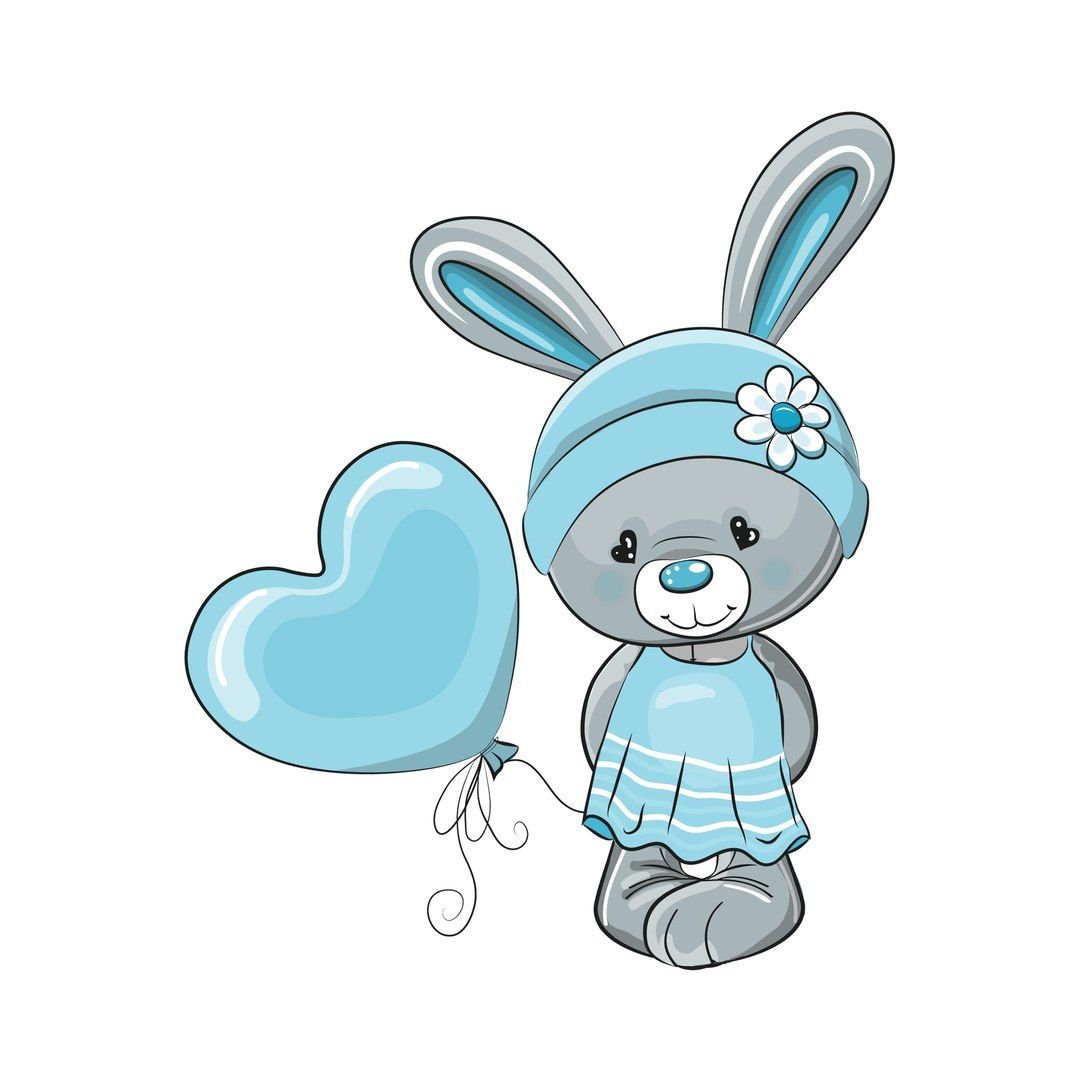 Зайка мордочка вектор для малыша