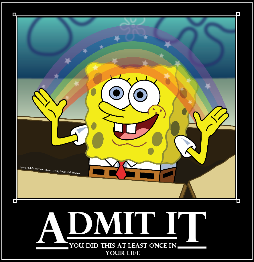 Мем Спанч Боб воображение