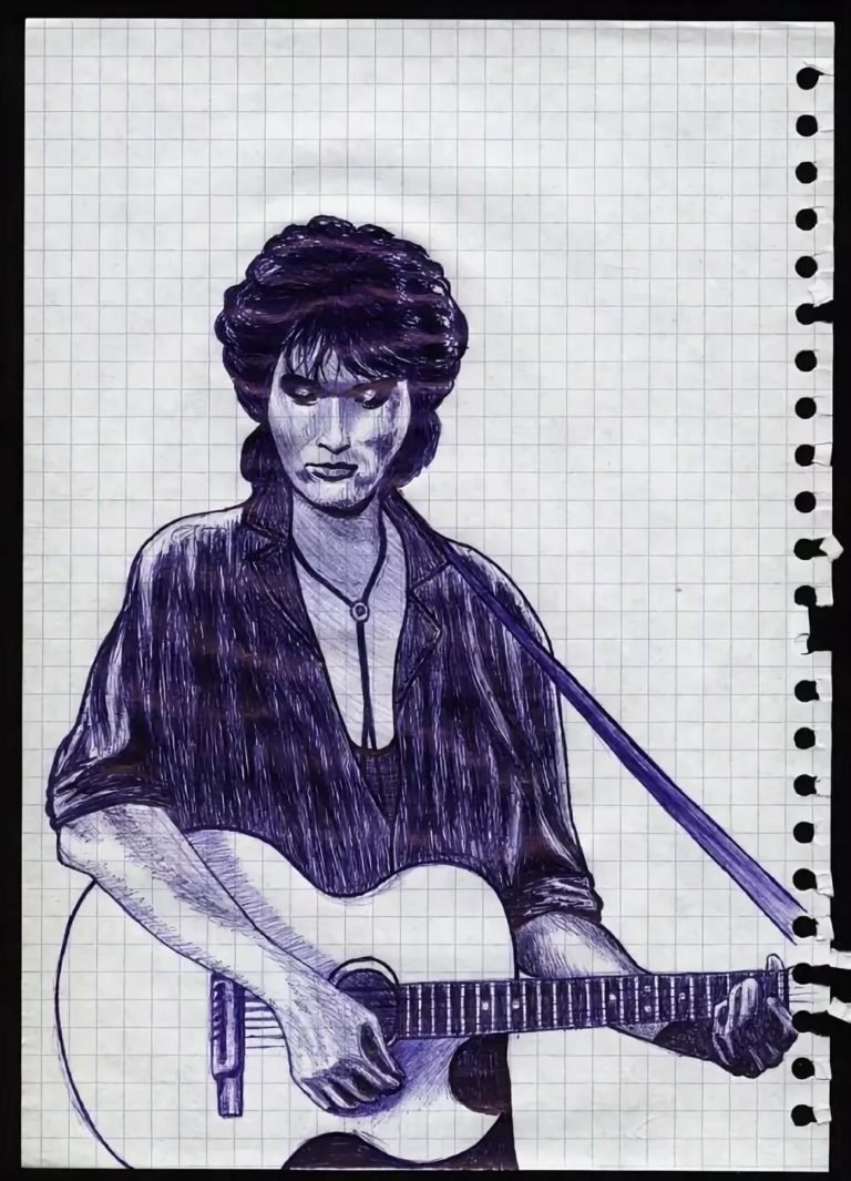 Виктор Цой шарж