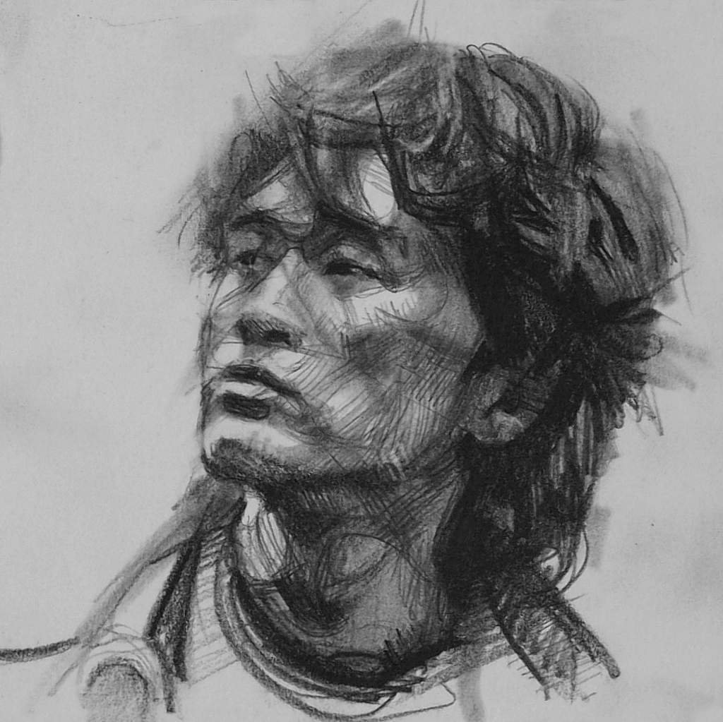 Виктор Цой шарж