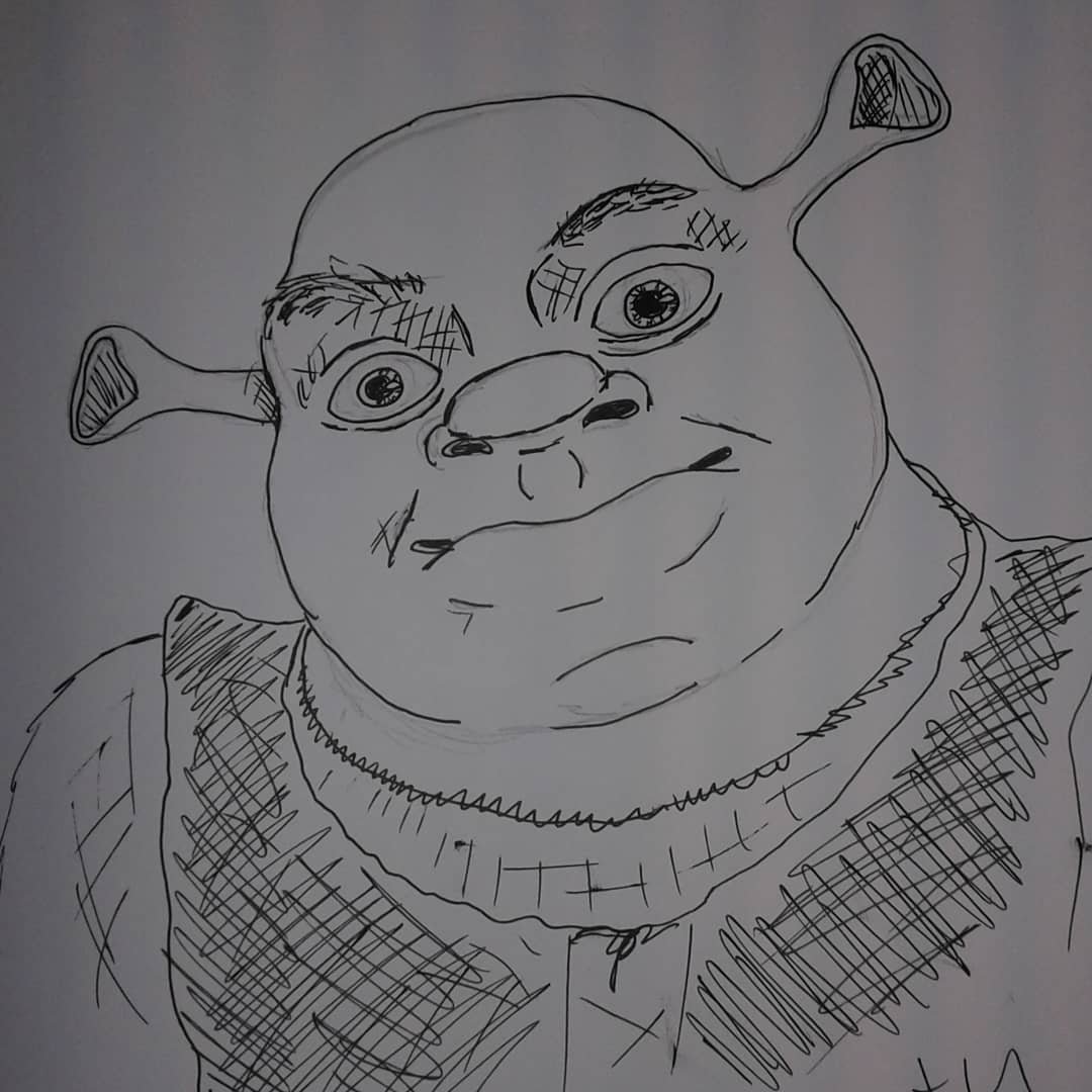 Шрек рисовать
