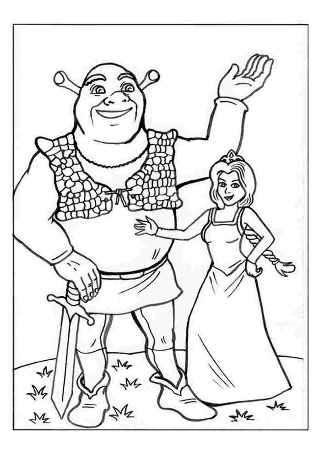 Шрек и Фиона рисунок