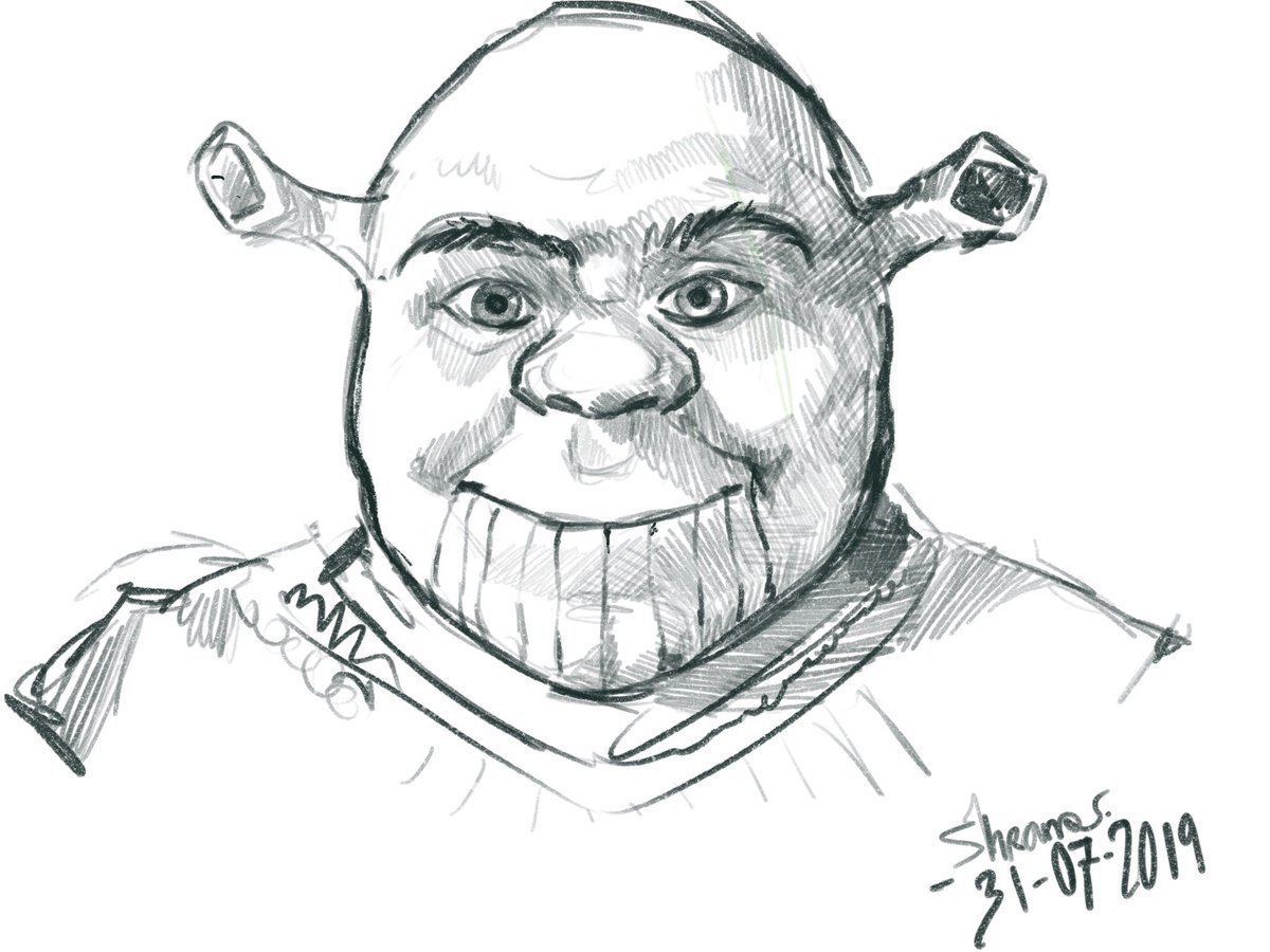 Шрек картинки раскраски