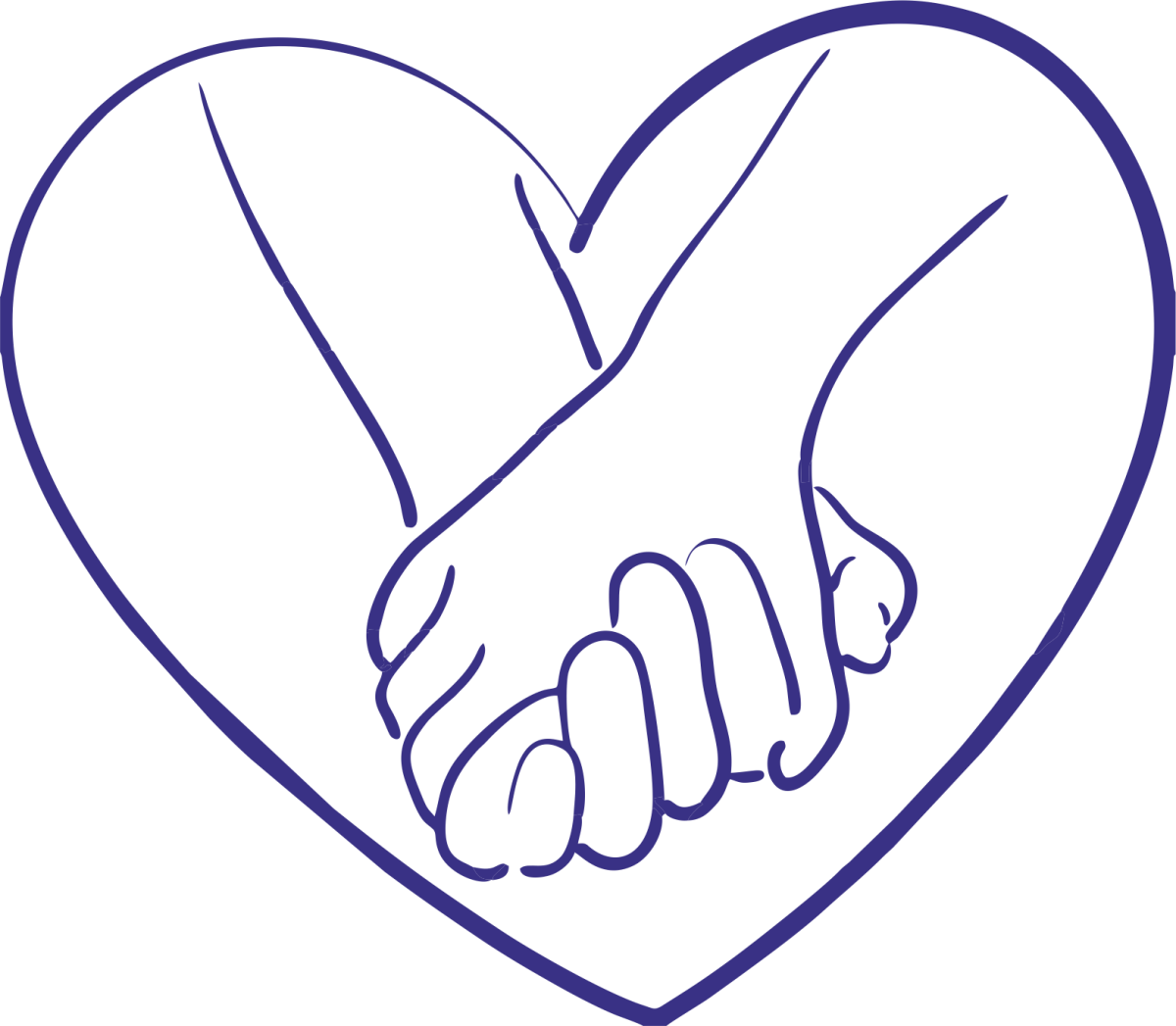 Рукопожатие в виде сердца