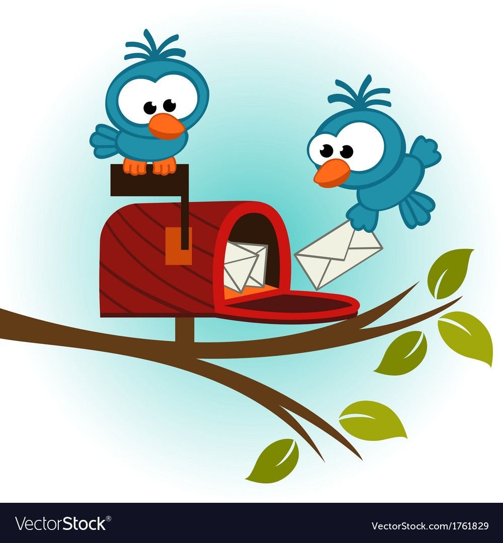 Почтовый ящик рисунок с птичками