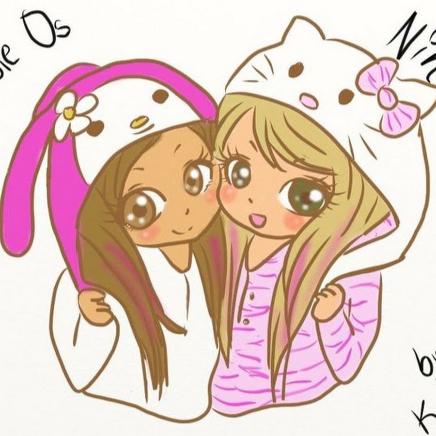 Рисунки для срисовки лучшие подруги