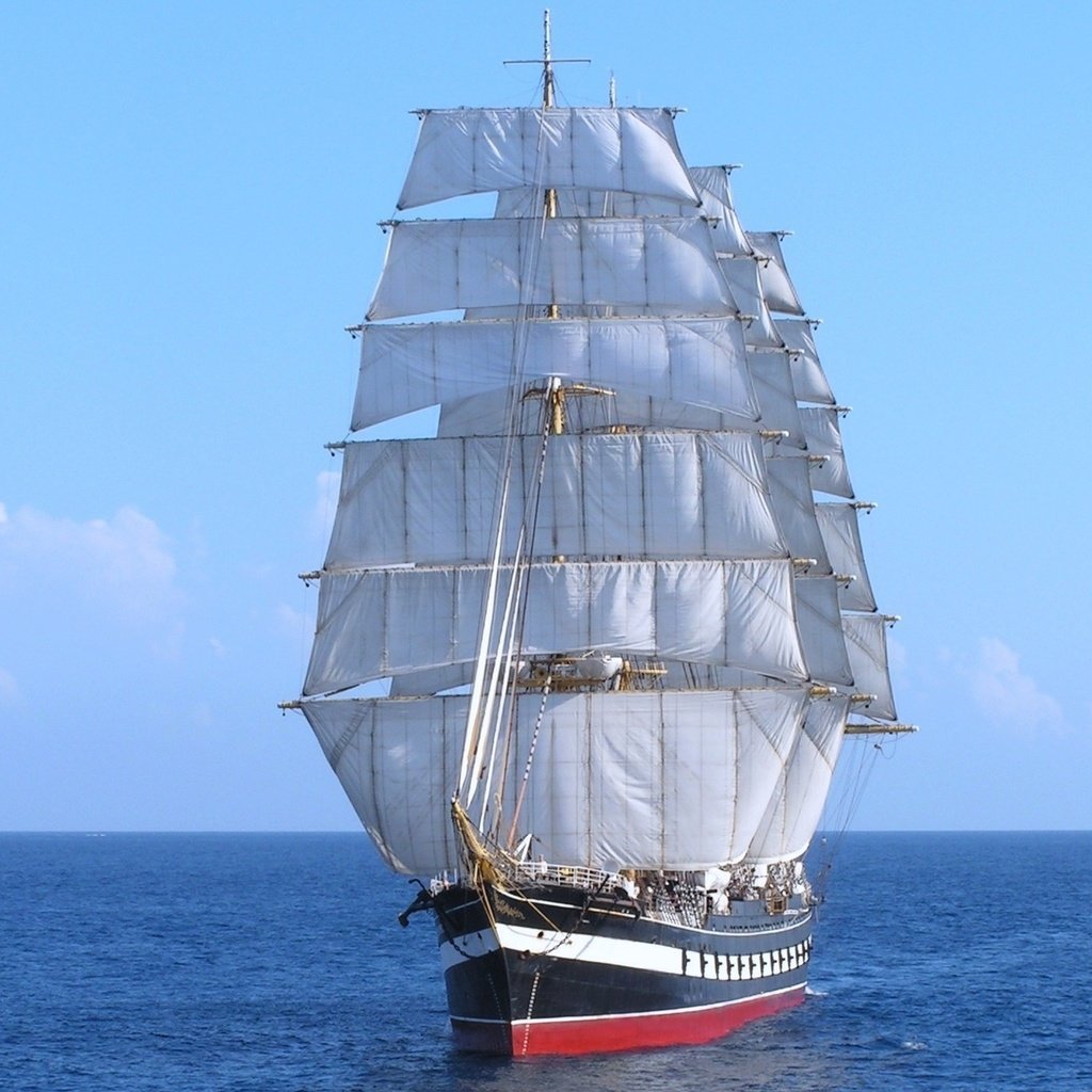 Картина корабль в море