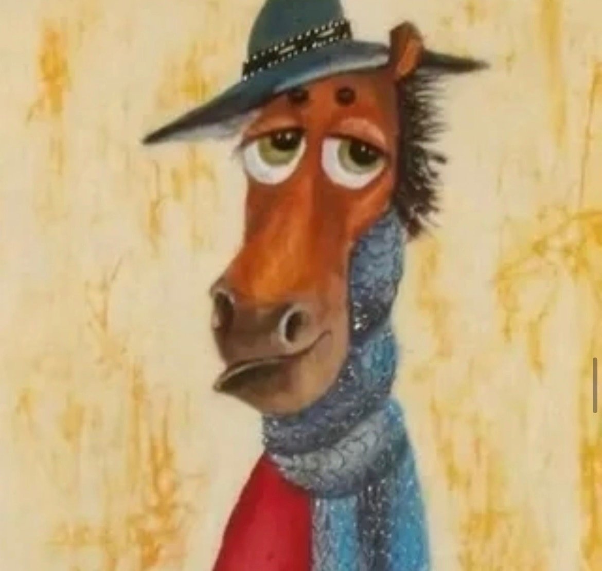 Конь в пальто рисунок