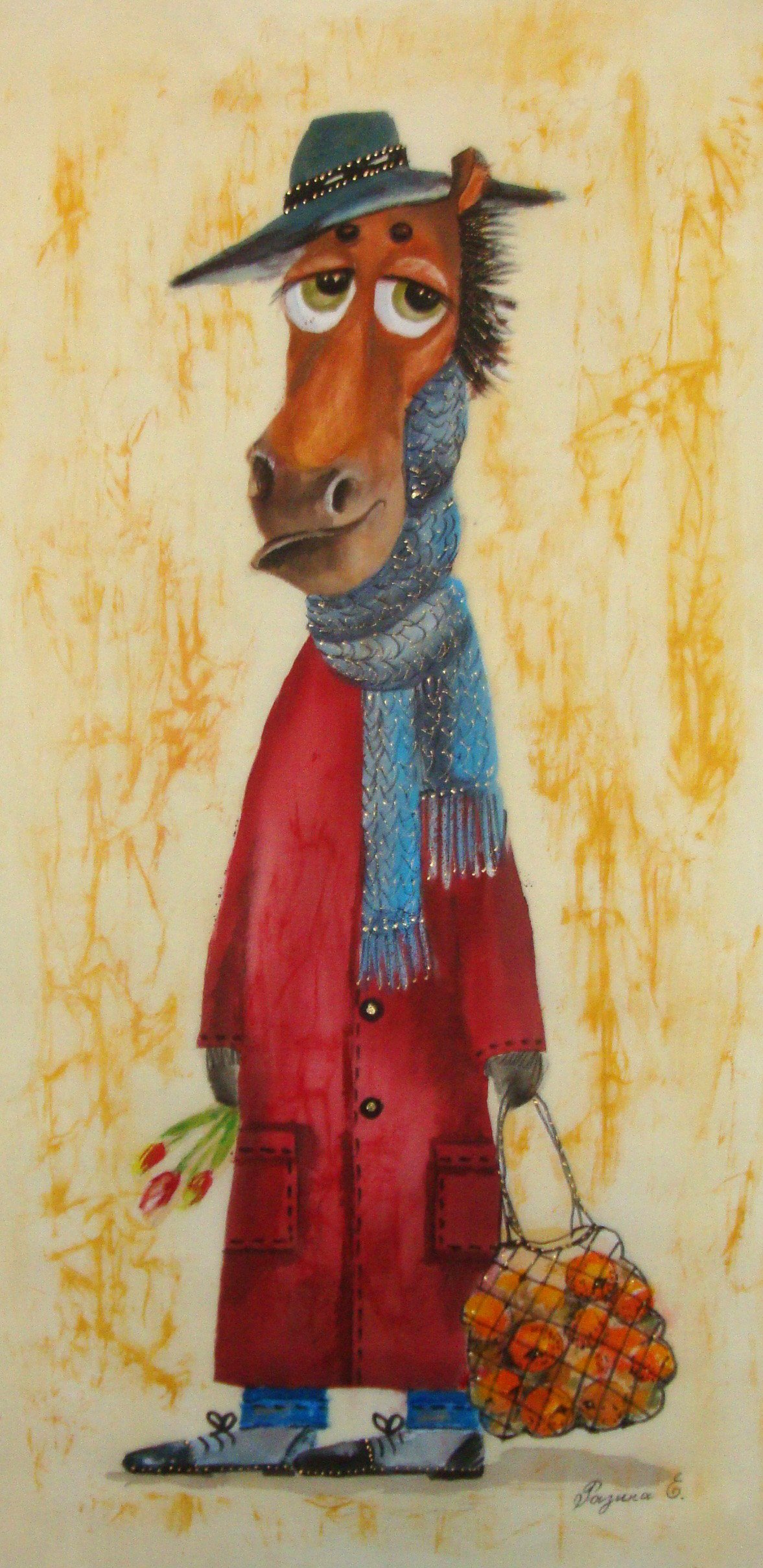 Конь в пальто рисунок