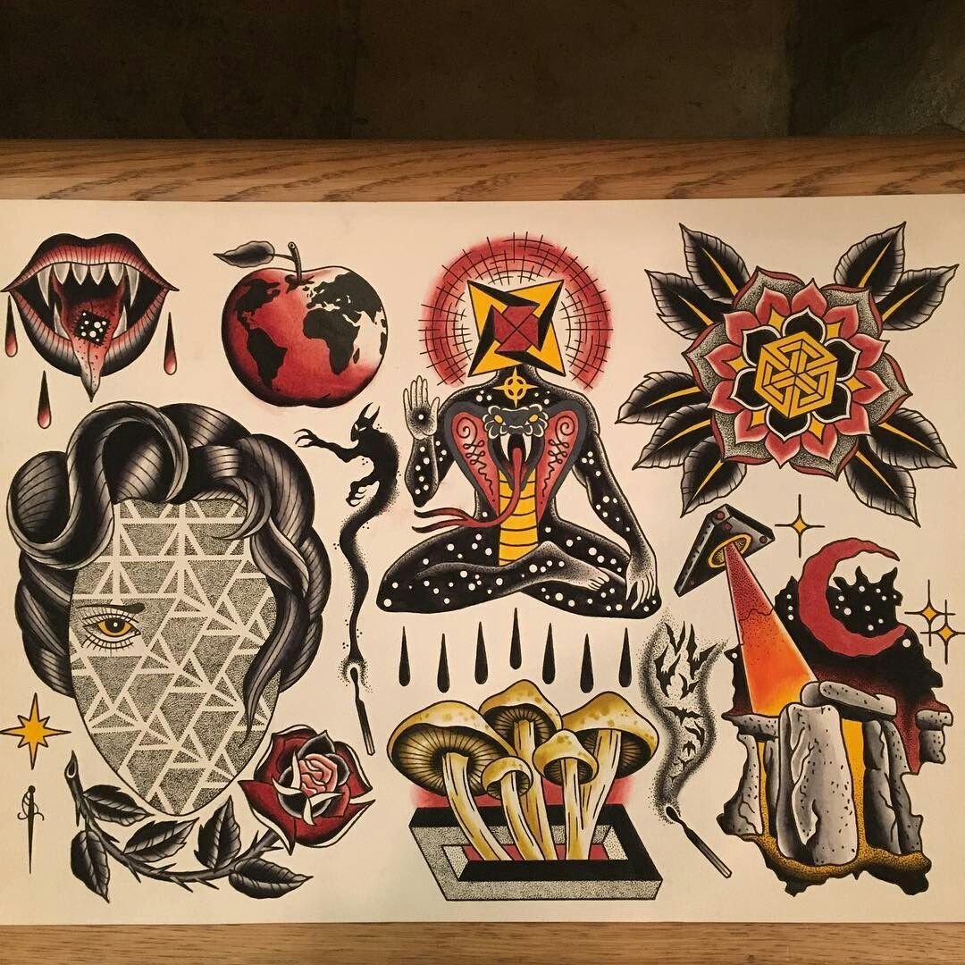 Тату традишнл Олд скул