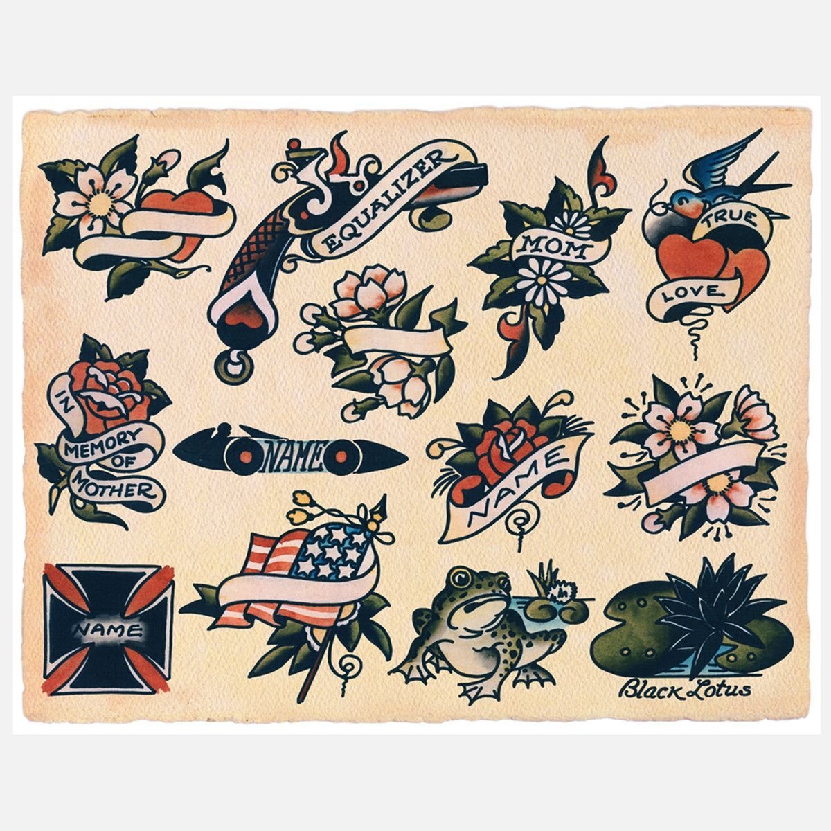 Маленькие олдскульные тату