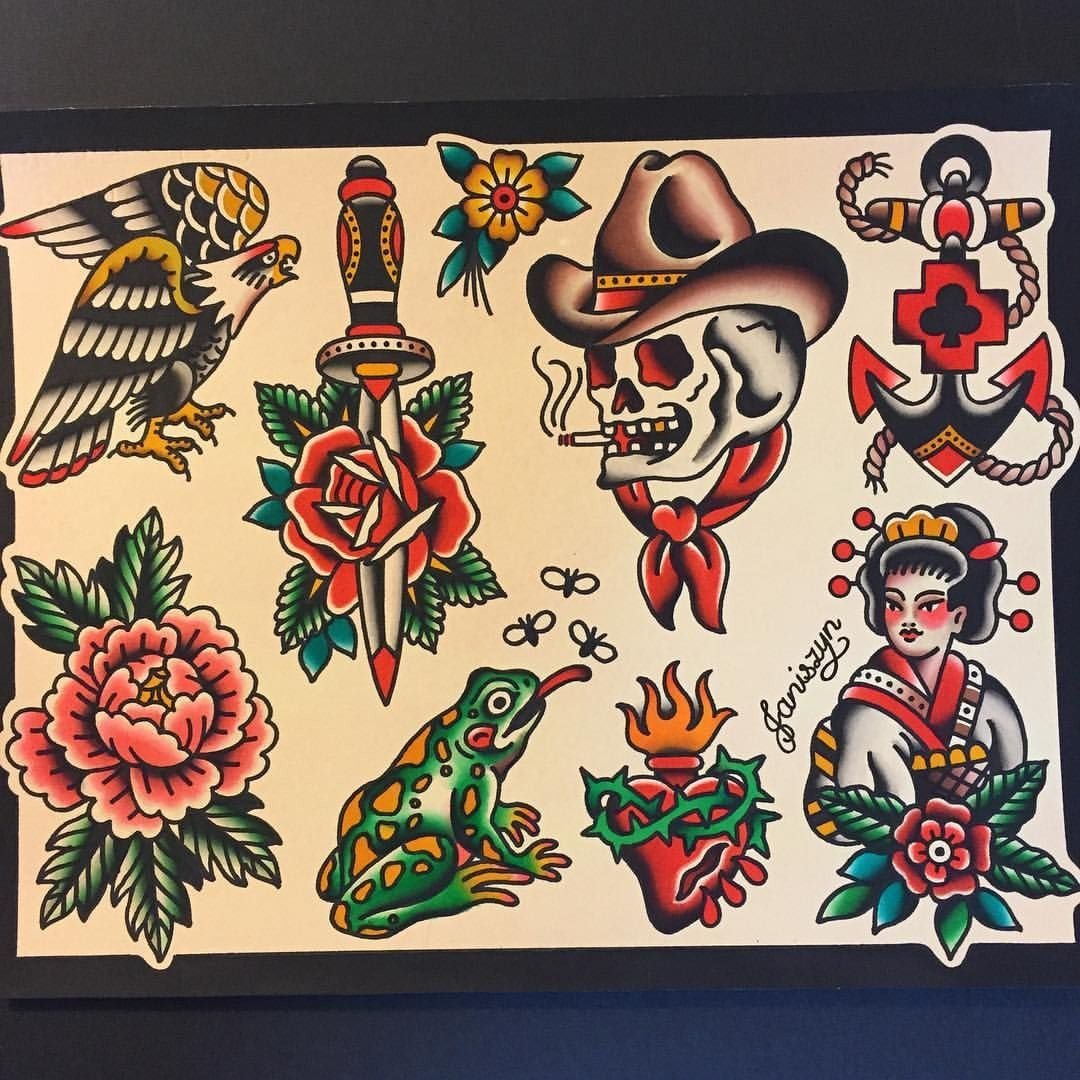 Тату традишнл Олд скул