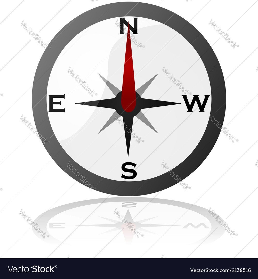 Компас показывает на Север